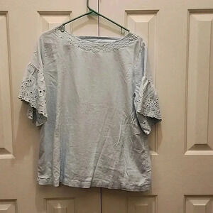 Boutique Eyelet shirt - size L- NWOT-